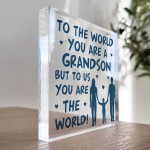 Grandson Plaque Christmas Birthday Gift For Grandson Block