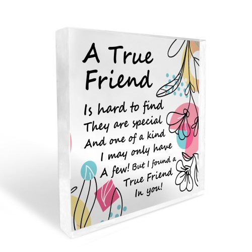 A TRUE FRIEND Plaque Friendship Sign Friendship Gift For Him Her