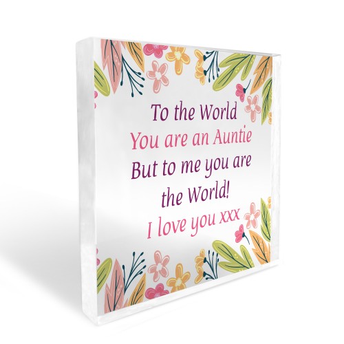 Auntie Gifts From Niece Nephew Best Auntie Gifts Acrylic Block