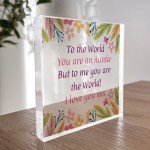 Auntie Gifts From Niece Nephew Best Auntie Gifts Acrylic Block