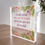 Auntie Gifts From Niece Nephew Best Auntie Gifts Acrylic Block