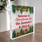 Personalised Christmas Decoration Acrylic Block Ornament