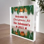 Personalised Christmas Decoration Acrylic Block Ornament