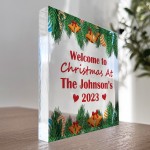 Personalised Christmas Decoration Acrylic Block Ornament