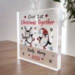 Our 1st Christmas Together Decoration Personalised Block Gift