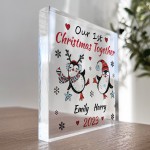 Our 1st Christmas Together Decoration Personalised Block Gift