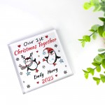 Our 1st Christmas Together Decoration Personalised Block Gift