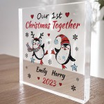 Our 1st Christmas Together Decoration Personalised Block Gift