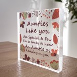 Auntie Gifts From Nephew Niece Acrylic Block Special Auntie Gift