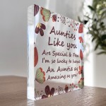 Auntie Gifts From Nephew Niece Acrylic Block Special Auntie Gift