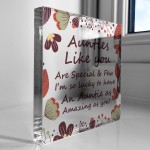 Auntie Gifts From Nephew Niece Acrylic Block Special Auntie Gift