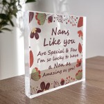 Nan Gifts From Granddaughter Grandson Acrylic Block Special Nan