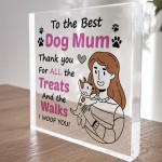 Mum Gift From Dog For Birthday Christmas Acrylic Block Dog Mum