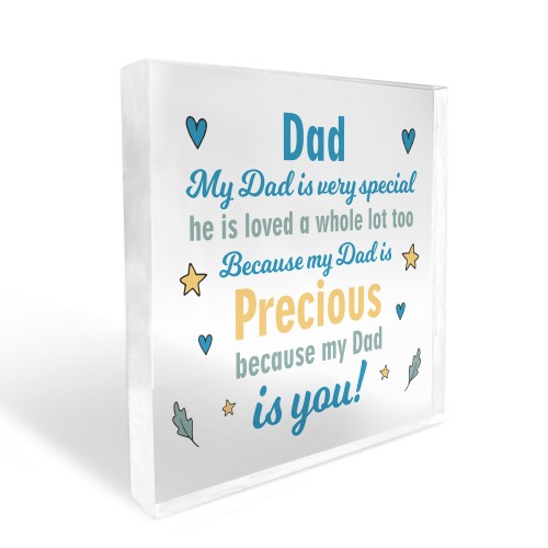 Dad Gifts For Birthday Christmas Acrylic Block Dad Gifts