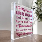 Best Friend Inspirational Gift For Friend Friendship Plaque