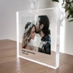 Personalised Anniversary Gift Acrylic Block Husband Wife Gift