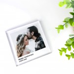 Personalised Anniversary Gift Acrylic Block Husband Wife Gift