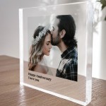 Personalised Anniversary Gift Acrylic Block Husband Wife Gift