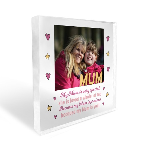 Personalised Mum Gifts For Christmas Birthday Photo Block Mum