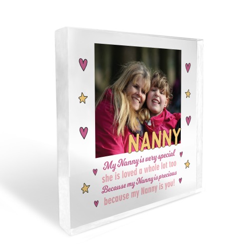 Personalised Nanny Gifts For Christmas Birthday Photo Block