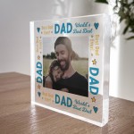 Dad Gifts Personalised Photo Block Gift For Dad Christmas