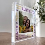 Auntie Gifts Personalised Photo Block Gift For Auntie Christmas