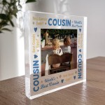 Cousin Gifts Personalised Photo Block Gift For Cousin Christmas