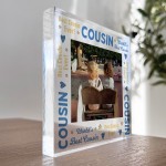 Cousin Gifts Personalised Photo Block Gift For Cousin Christmas