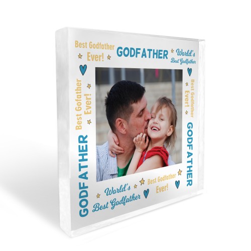 Godfather Gifts Personalised Photo Block Gift For Godfather