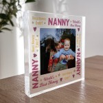 Nanny Gifts Personalised Photo Block Gift For Nanny Nanna