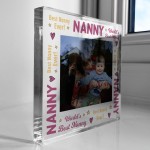 Nanny Gifts Personalised Photo Block Gift For Nanny Nanna