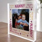 Nanny Gifts Personalised Photo Block Gift For Nanny Nanna