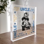 Uncle Gifts Personalised Photo Block Gift For Uncle Christmas