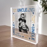 Uncle Gifts Personalised Photo Block Gift For Uncle Christmas