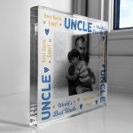 Uncle Gifts Personalised Photo Block Gift For Uncle Christmas