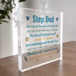 Step Dad Gifts Acrylic Block Christmas Birthday Gift