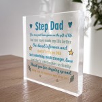 Step Dad Gifts Acrylic Block Christmas Birthday Gift