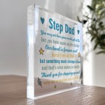 Step Dad Gifts Acrylic Block Christmas Birthday Gift