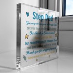 Step Dad Gifts Acrylic Block Christmas Birthday Gift