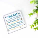 Step Dad Gifts Acrylic Block Christmas Birthday Gift