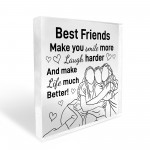 Best Friend Gift For Birthday Christmas Block Friendship Gift