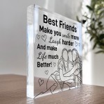 Best Friend Gift For Birthday Christmas Block Friendship Gift