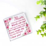 Mum Gift For Christmas Birthday Acrylic Block Mum Gifts