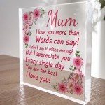 Mum Gift For Christmas Birthday Acrylic Block Mum Gifts