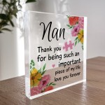 Gifts for Nan Acrylic Block Mum Gifts Nan Birthday Gifts Ideas