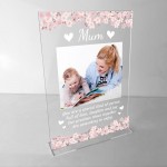 PERSONALISED Mum Photo Plaque Cute Mothers Day Birthday Keepsake