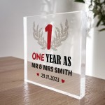 Personalised Husband Wife Gift For 1st Wedding Anniversary