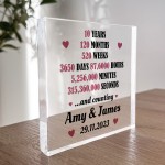 Husband Wife Gift For 10th Wedding Anniversary Personalised