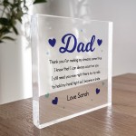 Wedding Day Gift For Dad From Bride Personalised Acrylic Block