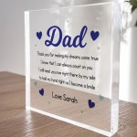 Wedding Day Gift For Dad From Bride Personalised Acrylic Block